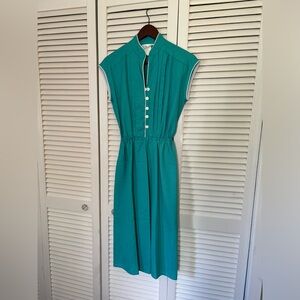 vintage teal dress